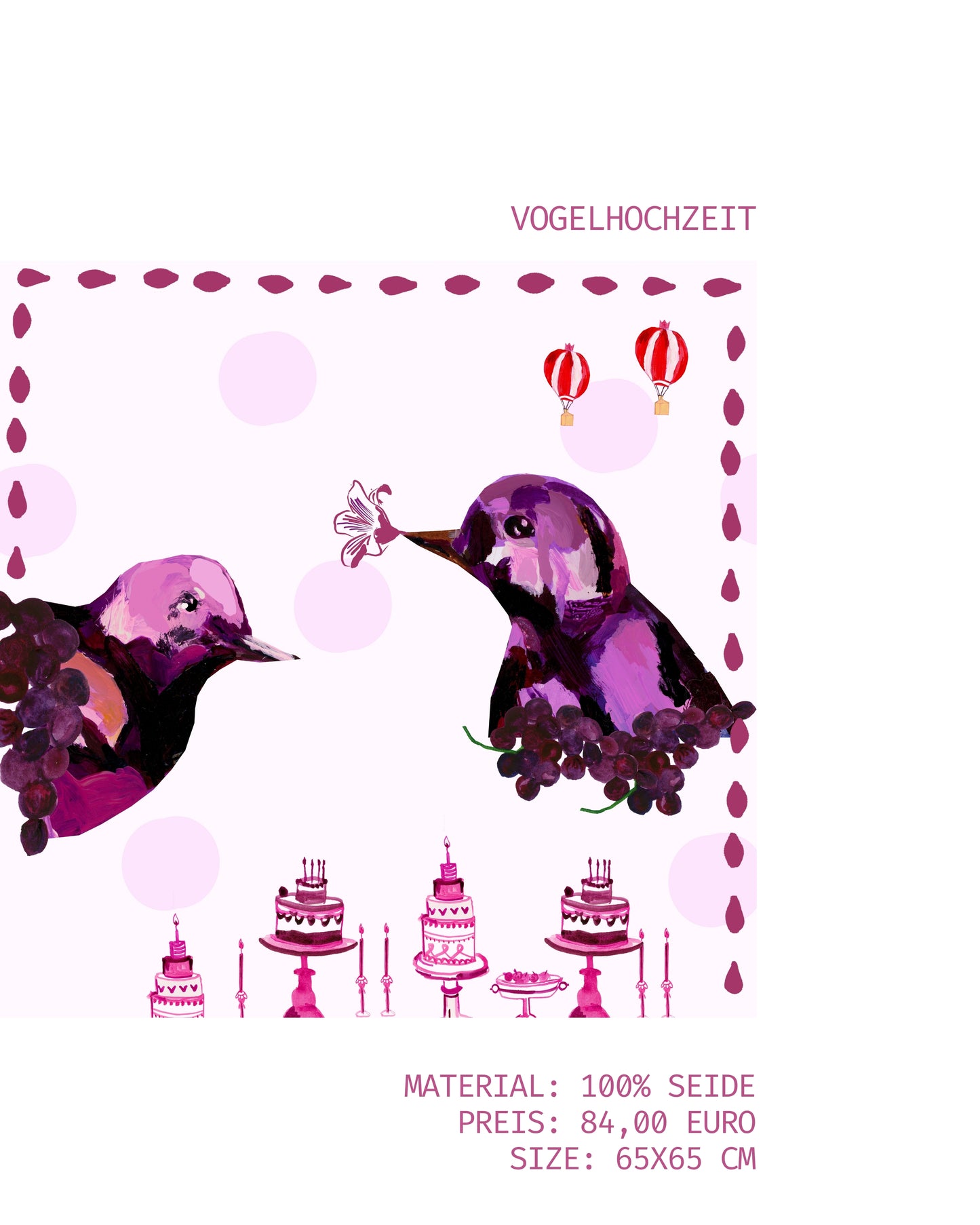 Seidentuch - Vogelhochzeit