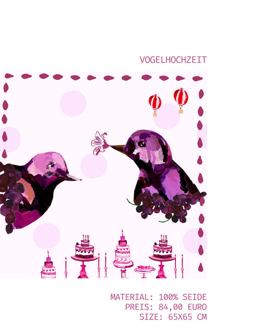Seidentuch - Vogelhochzeit