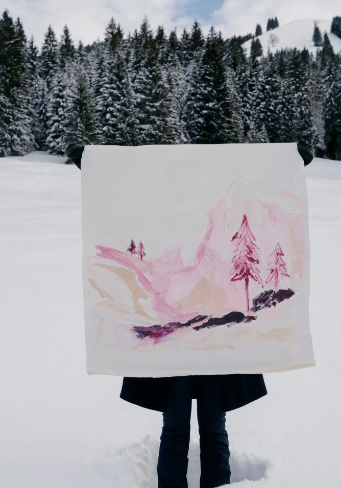 auf den Tannenspitzen